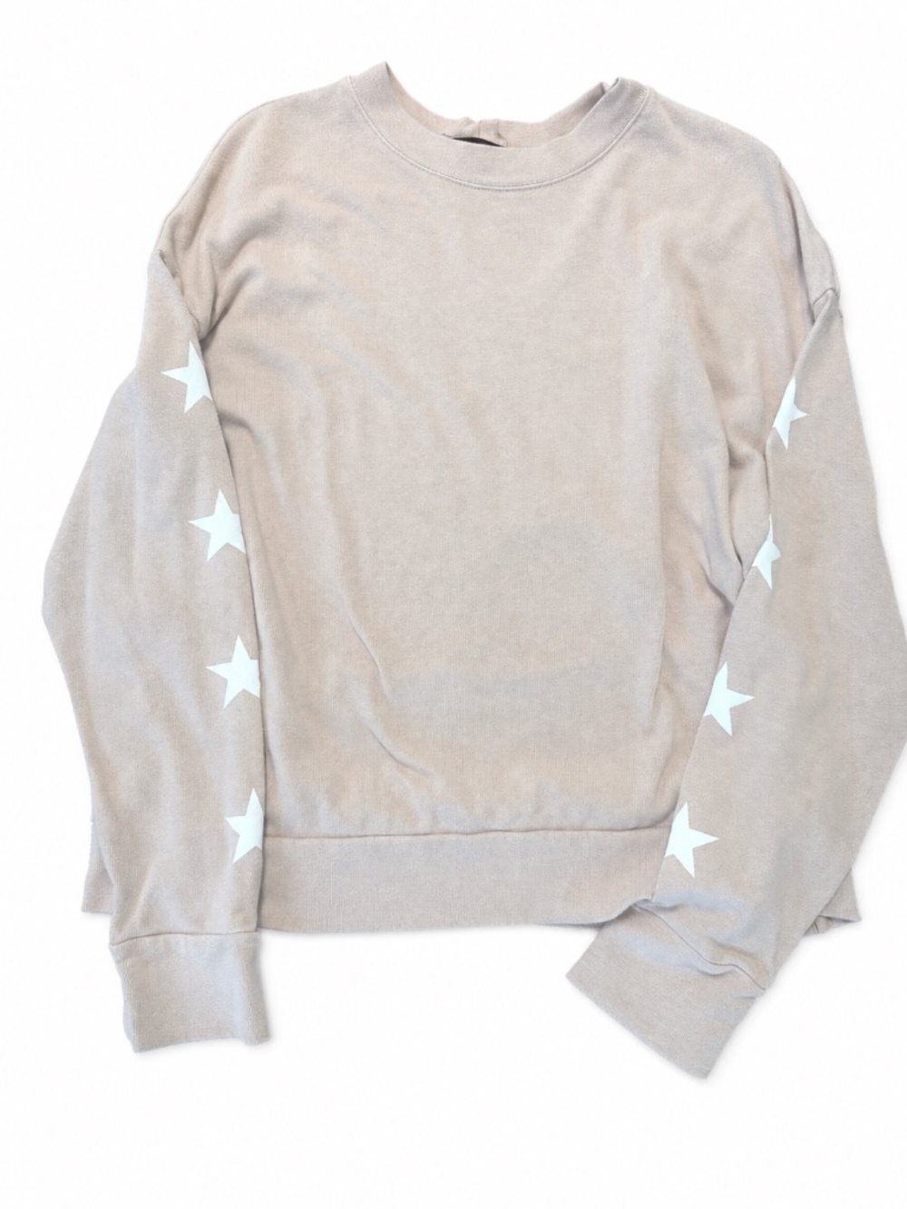 Monrow + Sweatshirt + Beige with Stars + Small